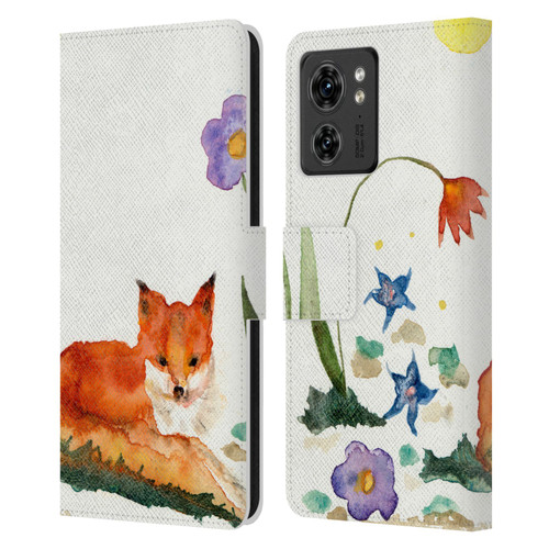 Wyanne Animals Little Fox In The Garden Leather Book Wallet Case Cover For Motorola Moto Edge 40