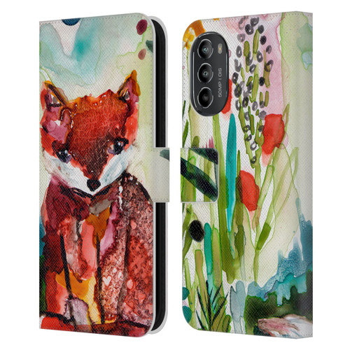 Wyanne Animals Baby Fox In The Garden Leather Book Wallet Case Cover For Motorola Moto G82 5G