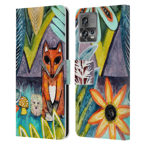 Wyanne Animals 2 Fox Leather Book Wallet Case Cover For Motorola Moto Edge 30 Fusion