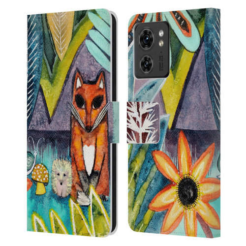 Wyanne Animals 2 Fox Leather Book Wallet Case Cover For Motorola Moto Edge 40