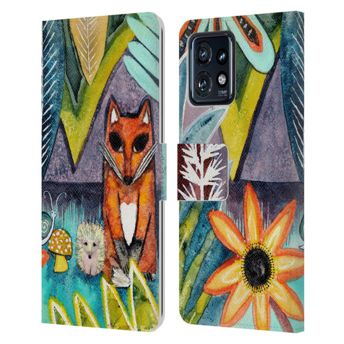 Wyanne Animals 2 Fox Leather Book Wallet Case Cover For Motorola Moto Edge 40 Pro