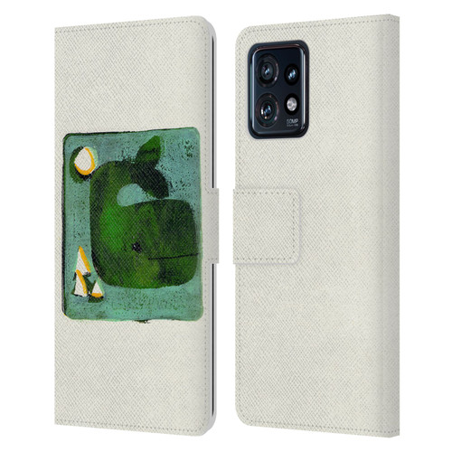 Wyanne Animals 2 Green Whale Monoprint Leather Book Wallet Case Cover For Motorola Moto Edge 40 Pro