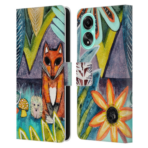 Wyanne Animals 2 Fox Leather Book Wallet Case Cover For OPPO A78 4G