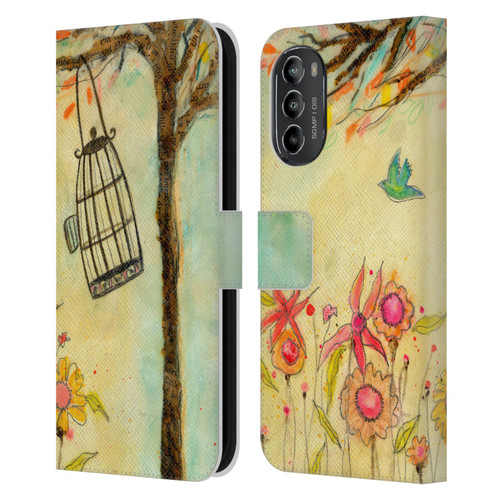 Wyanne Birds Free To Be Leather Book Wallet Case Cover For Motorola Moto G82 5G