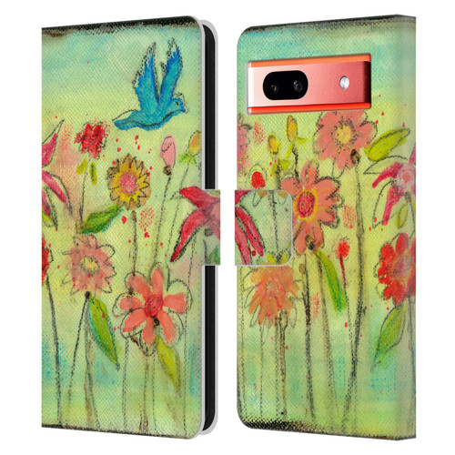 Wyanne Nature Sun Garden Leather Book Wallet Case Cover For Google Pixel 7a