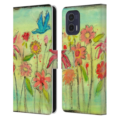 Wyanne Nature Sun Garden Leather Book Wallet Case Cover For Motorola Moto G73 5G