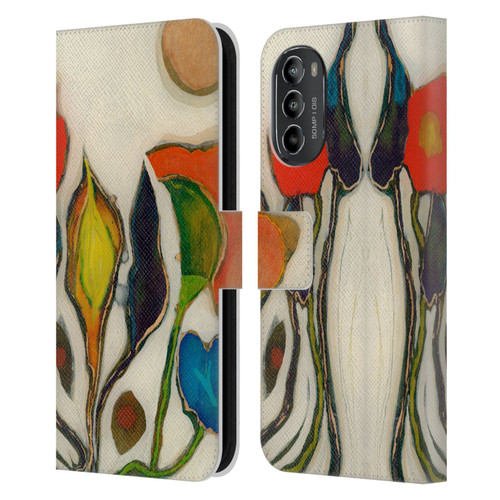 Wyanne Nature Artist Flowers Leather Book Wallet Case Cover For Motorola Moto G82 5G