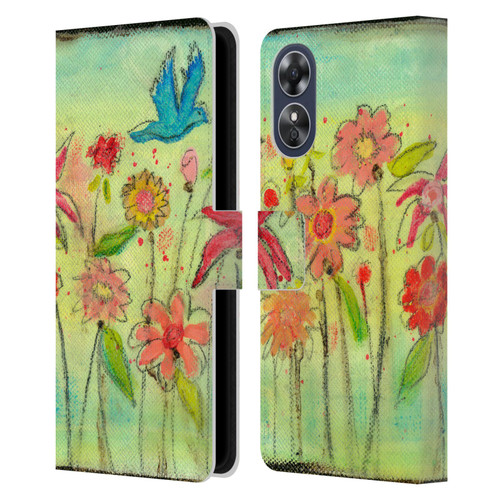 Wyanne Nature Sun Garden Leather Book Wallet Case Cover For OPPO A17