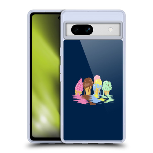 Rachel Caldwell Illustrations Ice Cream River Soft Gel Case for Google Pixel 7a