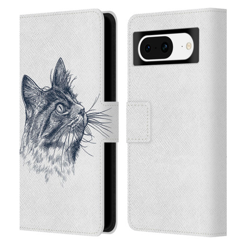 Rachel Caldwell Animals 3 Cat Leather Book Wallet Case Cover For Google Pixel 8