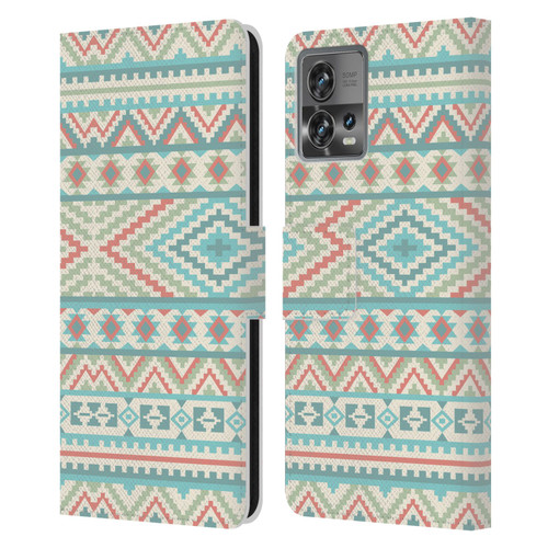 Rachel Caldwell Patterns Friendship Leather Book Wallet Case Cover For Motorola Moto Edge 30 Fusion