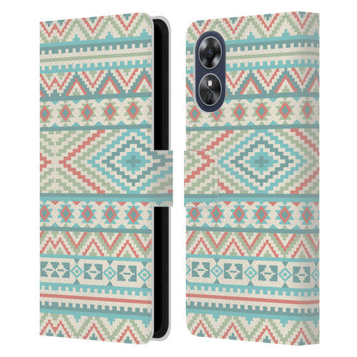 Rachel Caldwell Patterns Friendship Leather Book Wallet Case Cover For OPPO A17