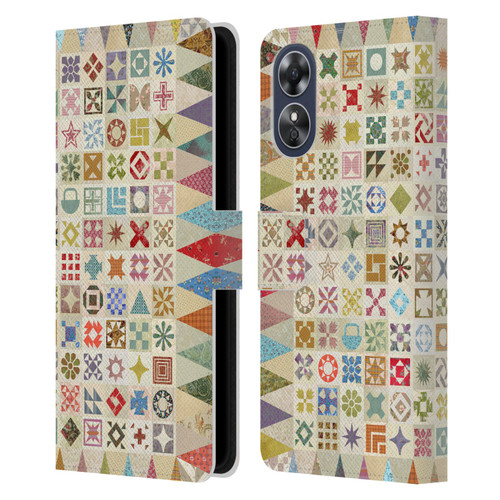 Rachel Caldwell Patterns Jane Leather Book Wallet Case Cover For OPPO A17