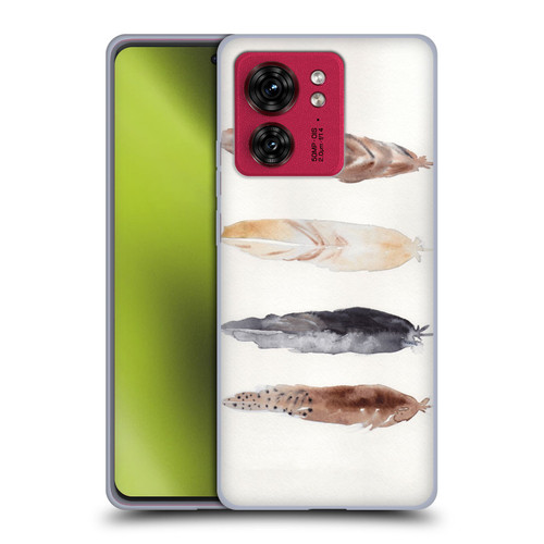 Mai Autumn Feathers Pattern Soft Gel Case for Motorola Moto Edge 40