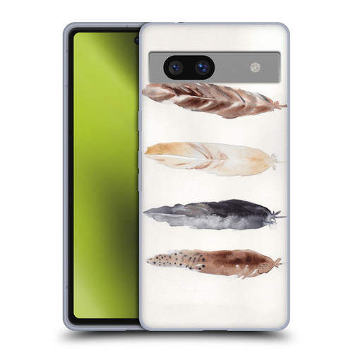 Mai Autumn Feathers Pattern Soft Gel Case for Google Pixel 7a
