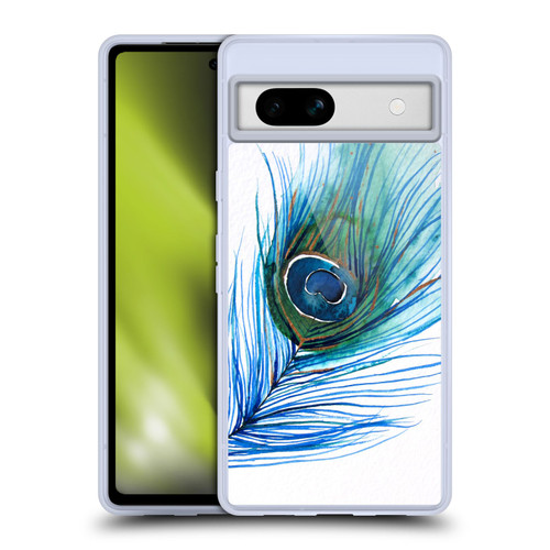 Mai Autumn Feathers Peacock Soft Gel Case for Google Pixel 7a