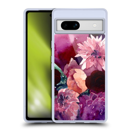 Mai Autumn Floral Garden Dahlias Soft Gel Case for Google Pixel 7a