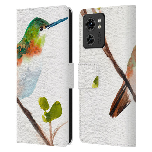 Mai Autumn Birds Hummingbird Leather Book Wallet Case Cover For Motorola Moto Edge 40