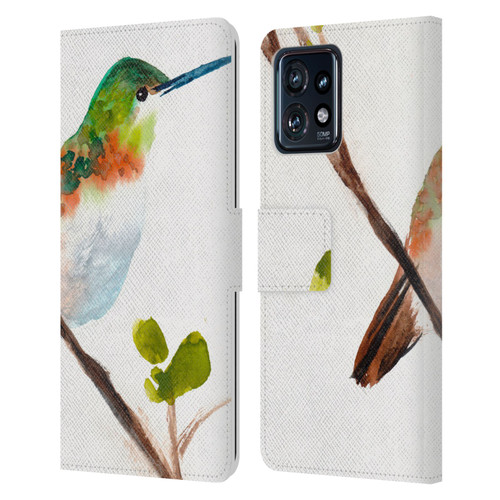 Mai Autumn Birds Hummingbird Leather Book Wallet Case Cover For Motorola Moto Edge 40 Pro