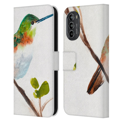 Mai Autumn Birds Hummingbird Leather Book Wallet Case Cover For Motorola Moto G82 5G