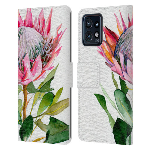 Mai Autumn Floral Blooms Protea Leather Book Wallet Case Cover For Motorola Moto Edge 40 Pro