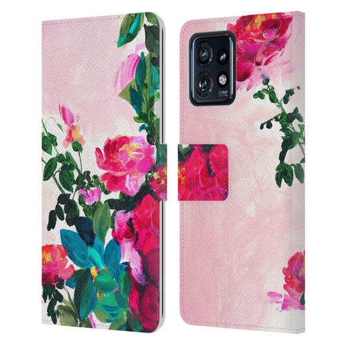 Mai Autumn Floral Garden Rose Leather Book Wallet Case Cover For Motorola Moto Edge 40 Pro