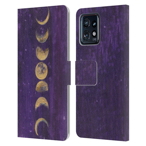 Mai Autumn Space And Sky Moon Phases Leather Book Wallet Case Cover For Motorola Moto Edge 40 Pro