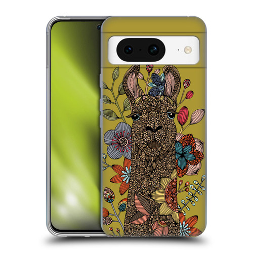 Valentina Animals And Floral Llama Soft Gel Case for Google Pixel 8