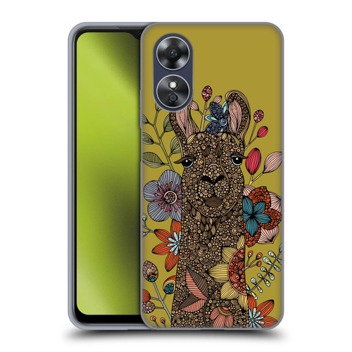 Valentina Animals And Floral Llama Soft Gel Case for OPPO A17
