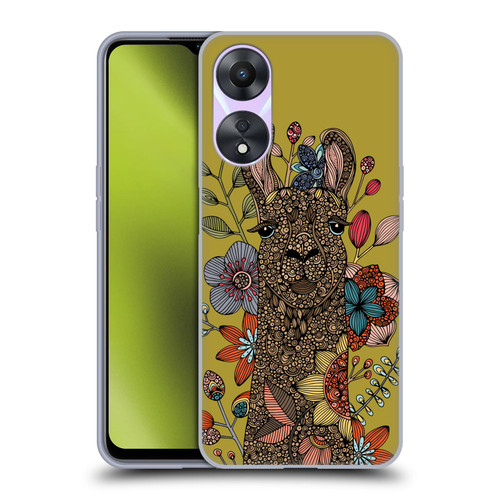 Valentina Animals And Floral Llama Soft Gel Case for OPPO A78 4G