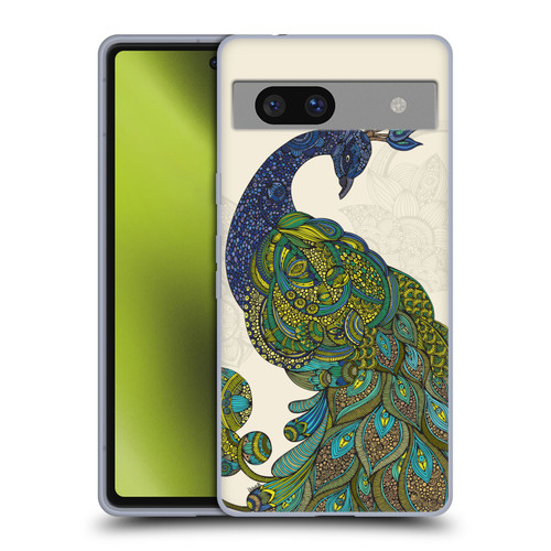 Valentina Birds Peacock Tail Soft Gel Case for Google Pixel 7a