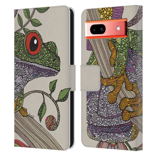Valentina Animals And Floral Phileus Frog Leather Book Wallet Case Cover For Google Pixel 7a