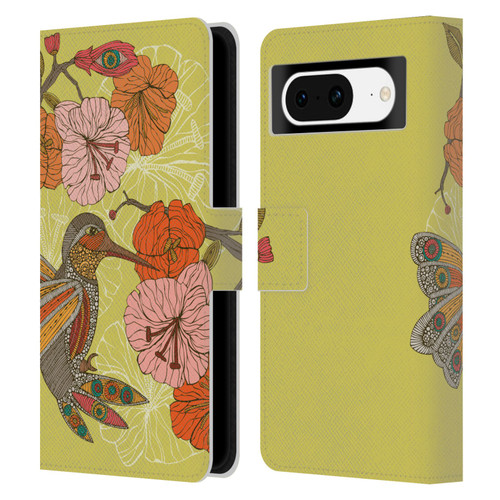 Valentina Birds Hummingbird Flower Leather Book Wallet Case Cover For Google Pixel 8