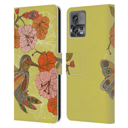 Valentina Birds Hummingbird Flower Leather Book Wallet Case Cover For Motorola Moto Edge 30 Fusion