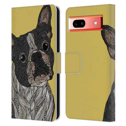 Valentina Dogs French Bulldog Leather Book Wallet Case Cover For Google Pixel 7a