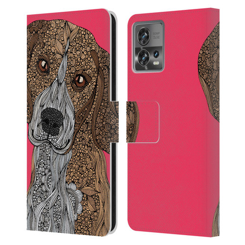 Valentina Dogs Beagle Leather Book Wallet Case Cover For Motorola Moto Edge 30 Fusion