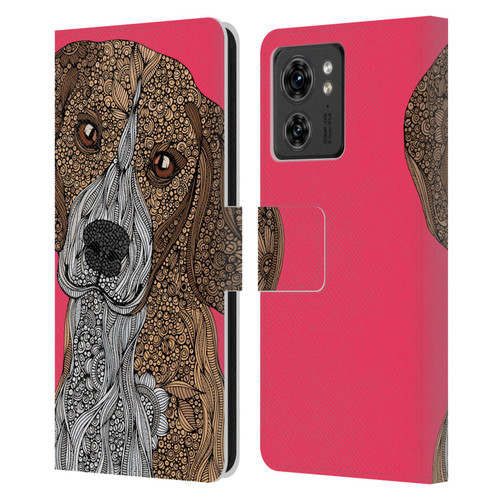 Valentina Dogs Beagle Leather Book Wallet Case Cover For Motorola Moto Edge 40