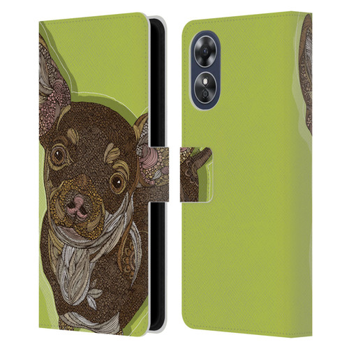 Valentina Dogs Chihuahua Leather Book Wallet Case Cover For OPPO A17