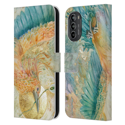 Stephanie Law Birds The Blue Above Leather Book Wallet Case Cover For Motorola Moto G82 5G