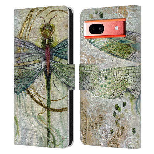 Stephanie Law Immortal Ephemera Damselfly 2 Leather Book Wallet Case Cover For Google Pixel 7a