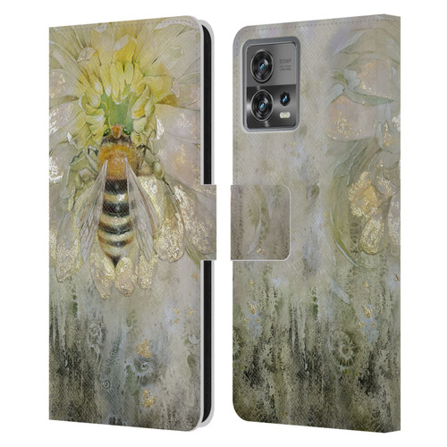 Stephanie Law Immortal Ephemera Bee Leather Book Wallet Case Cover For Motorola Moto Edge 30 Fusion