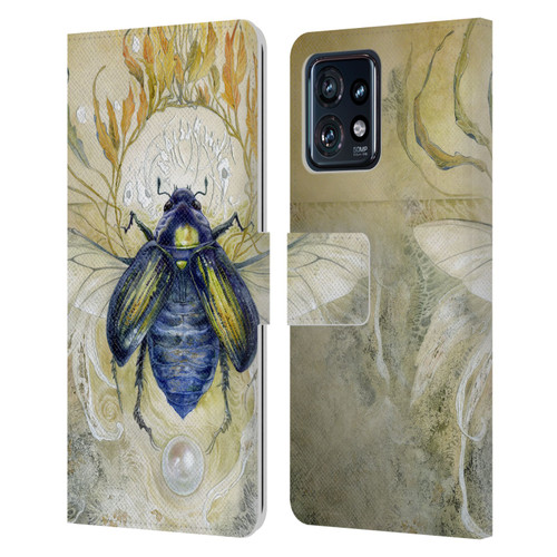 Stephanie Law Immortal Ephemera Scarab Leather Book Wallet Case Cover For Motorola Moto Edge 40 Pro