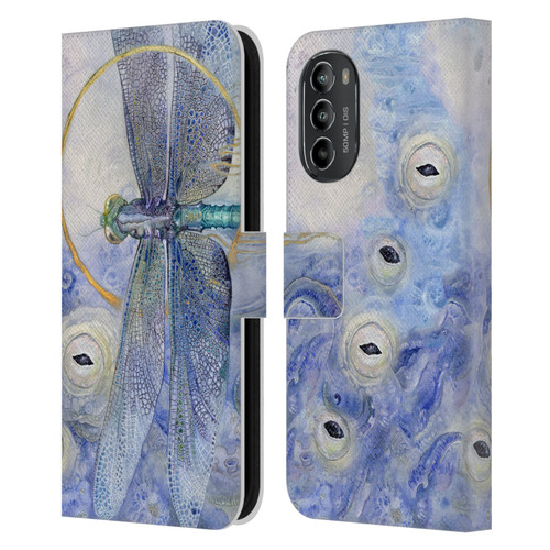 Stephanie Law Immortal Ephemera Dragonfly Leather Book Wallet Case Cover For Motorola Moto G82 5G