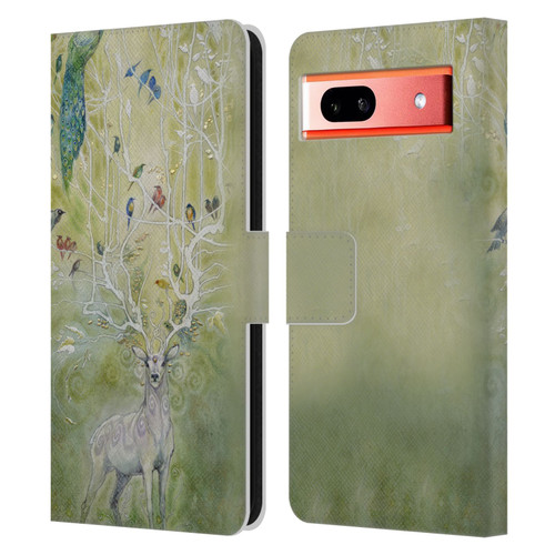 Stephanie Law Stag Sonata Cycle Deer 2 Leather Book Wallet Case Cover For Google Pixel 7a