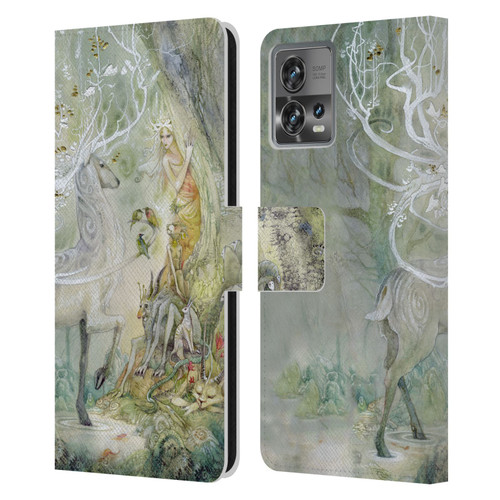 Stephanie Law Stag Sonata Cycle Scherzando Leather Book Wallet Case Cover For Motorola Moto Edge 30 Fusion