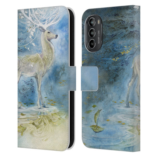 Stephanie Law Stag Sonata Cycle Deer Leather Book Wallet Case Cover For Motorola Moto G82 5G