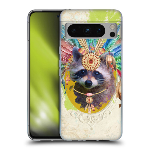 Duirwaigh Boho Animals Raccoon Soft Gel Case for Google Pixel 8 Pro