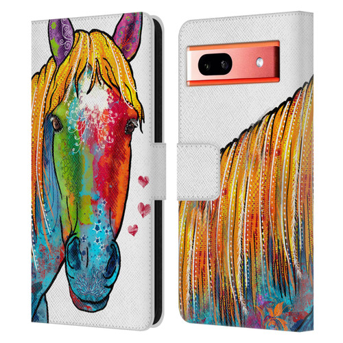 Duirwaigh Animals Horse Leather Book Wallet Case Cover For Google Pixel 7a
