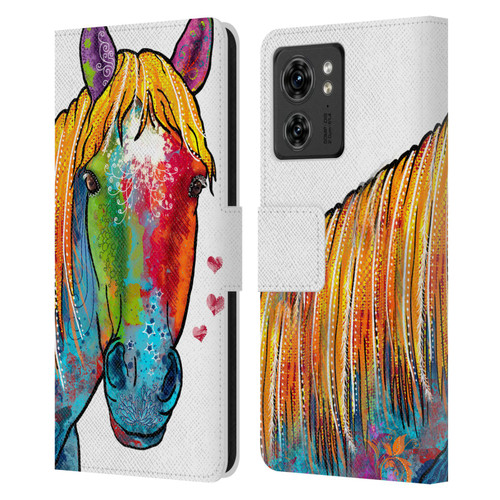 Duirwaigh Animals Horse Leather Book Wallet Case Cover For Motorola Moto Edge 40