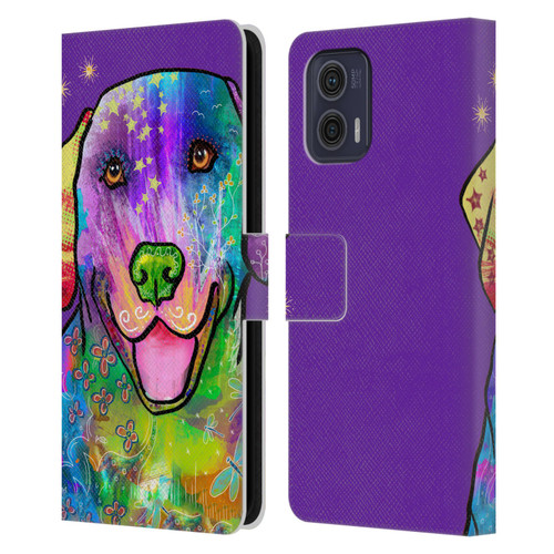 Duirwaigh Animals Golden Retriever Dog Leather Book Wallet Case Cover For Motorola Moto G73 5G